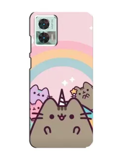 Чехол для Motorola Edge 30 Neo с картинкой «Единорог Pusheen»