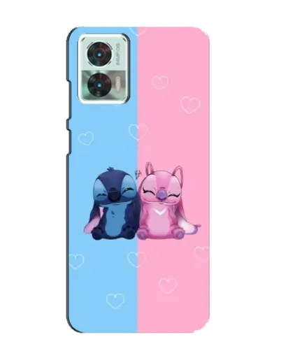 Чохол для Motorola Edge 30 Neo з картинкою «Stitch та Angel Love»