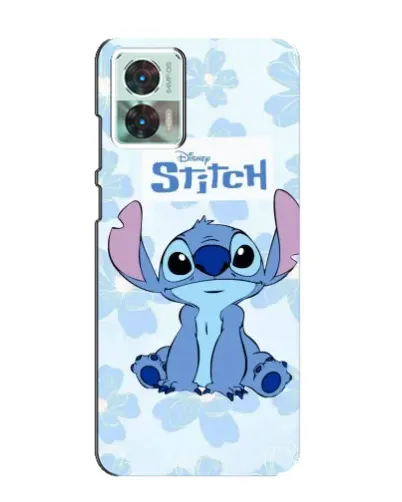 Чохол для Motorola Edge 30 Neo з картинкою «Stitch серед квітів»