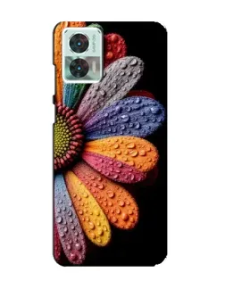 Чехол для Motorola Edge 30 Neo с картинкой «Радужный цветок»