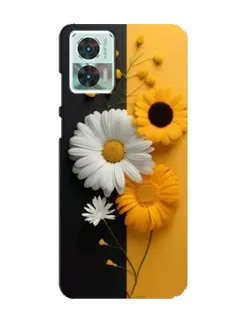 Чехол для Motorola Edge 30 Neo с картинкой «Подсолнух и ромашка»