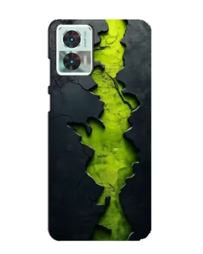 Чехол для Motorola Edge 30 Neo с картинкой «Салатовый разлом скалы»