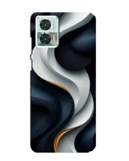 Чохол для Motorola Edge 30 Neo з картинкою «Об'ємні чорно-білі стрічки»