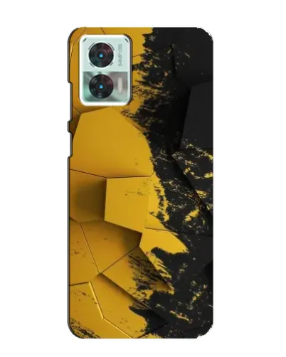 Чехол для Motorola Edge 30 Neo с картинкой «Золотые осколки геометрии»