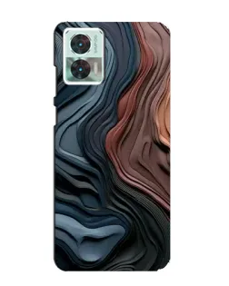 Чехол для Motorola Edge 30 Neo с картинкой «Цветные волны каньона»