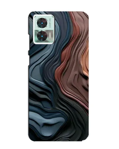 Чехол для Motorola Edge 30 Neo с картинкой «Цветные волны каньона»