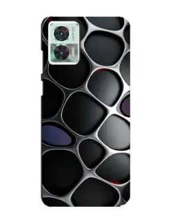 Чехол для Motorola Edge 30 Neo с картинкой «Объемная темная решетка»