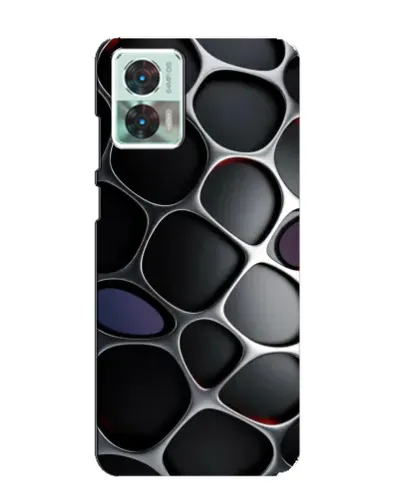 Чехол для Motorola Edge 30 Neo с картинкой «Объемная темная решетка»