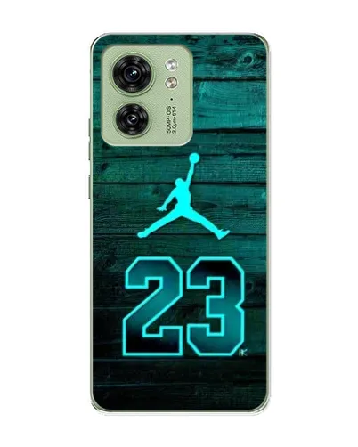 Чехол для Motorola Edge 40 с картинкой «Jordan Cyan 23»