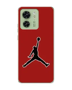 Чехол для Motorola Edge 40 с картинкой «Jordan Red Back»