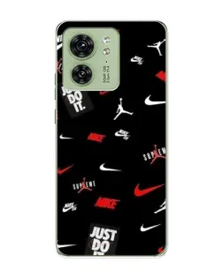 Чехол для Motorola Edge 40 с картинкой «Nike Mix Pattern»