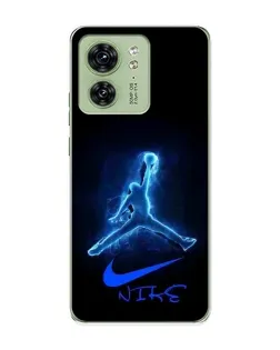 Чехол для Motorola Edge 40 с картинкой «Jordan Neon Blue»