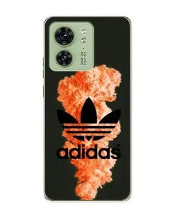 Чохол для Motorola Edge 40 з картинкою «Помаранчевий дим Adidas»