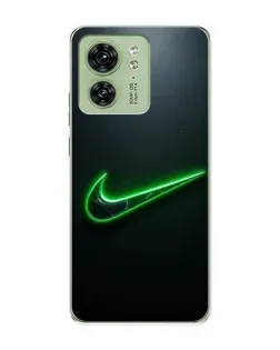 Чохол для Motorola Edge 40 з картинкою «Неоновий контур Nike»