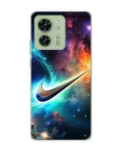 Чохол для Motorola Edge 40 з картинкою «Космічний Nike Swoosh»