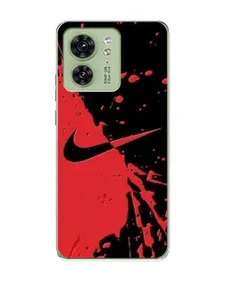 Чохол для Motorola Edge 40 з картинкою «Червоні бризки Nike»