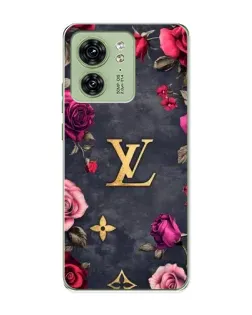 Чохол для Motorola Edge 40 з картинкою «Квітковий Louis Vuitton»