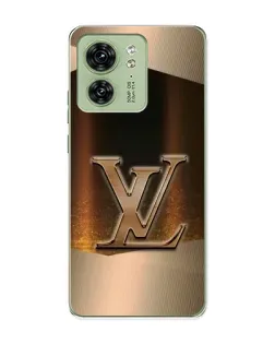 Чохол для Motorola Edge 40 з картинкою «LV — золоте сяйво»