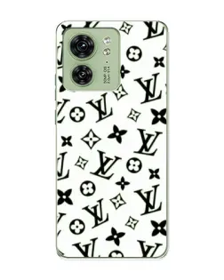Чохол для Motorola Edge 40 з картинкою «Монохромний хаос LV»