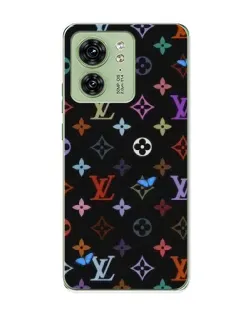 Чохол для Motorola Edge 40 з картинкою «Кольорова монограма LV»