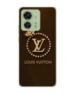 Чохол для Motorola Edge 40 з картинкою «LV — золота печатка»