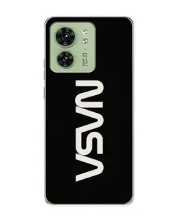 Чохол для Motorola Edge 40 з картинкою «NASA — вертикальний логотип»