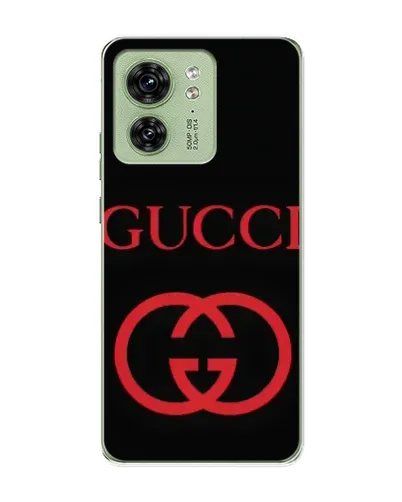 Чехол для Motorola Edge 40 с картинкой «Gucci — красный логотип»