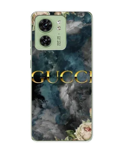 Чехол для Motorola Edge 40 с картинкой «Абстрактные цветы Gucci»