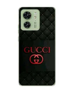 Чехол для Motorola Edge 40 с картинкой «Gucci — стеганый черный»