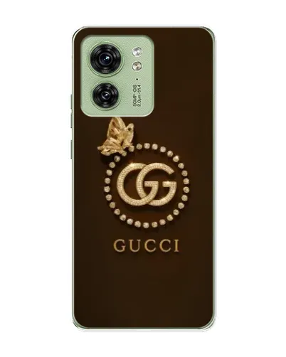 Чехол для Motorola Edge 40 с картинкой «Gucci — золотая бабочка»