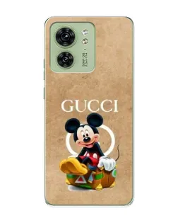 Чехол для Motorola Edge 40 с картинкой «Микки Маус Gucci — крафт»