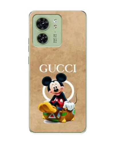 Чехол для Motorola Edge 40 с картинкой «Микки Маус Gucci — крафт»