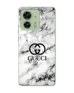Чехол для Motorola Edge 40 с картинкой «Gucci — мраморный шик»