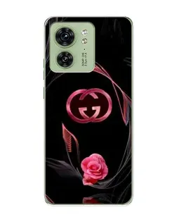 Чехол для Motorola Edge 40 с картинкой «Gucci — неоновая роза»