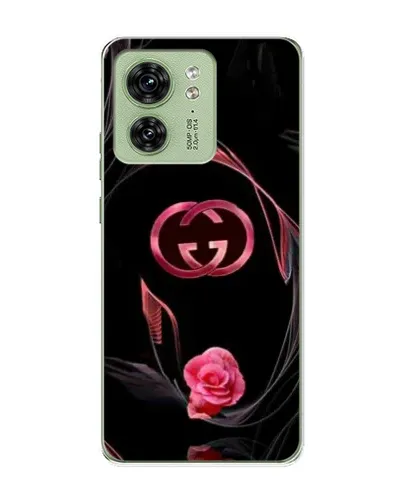 Чехол для Motorola Edge 40 с картинкой «Gucci — неоновая роза»