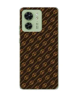 Чехол для Motorola Edge 40 с картинкой «Gucci — золотые диагонали»