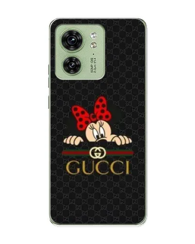 Чехол для Motorola Edge 40 с картинкой «Минни Маус Gucci — черный»