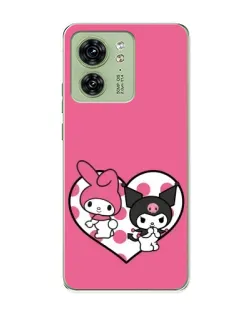 Чохол для Motorola Edge 40 з картинкою «Kuromi та My Melody»