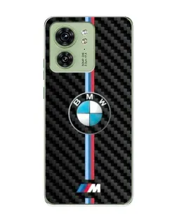Чохол для Motorola Edge 40 з картинкою «Емблема BMW та карбон»