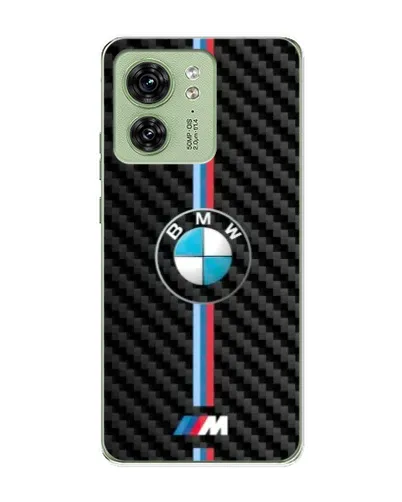 Чохол для Motorola Edge 40 з картинкою «Емблема BMW та карбон»