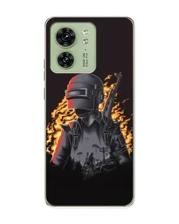 Чохол для Motorola Edge 40 з картинкою «PUBG — вогняний силует»