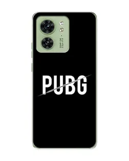 Чохол для Motorola Edge 40 з картинкою «PUBG — білий логотип»