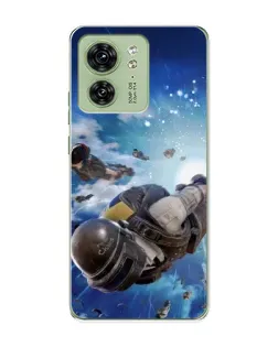 Чохол для Motorola Edge 40 з картинкою «Десант PUBG — стрибок»