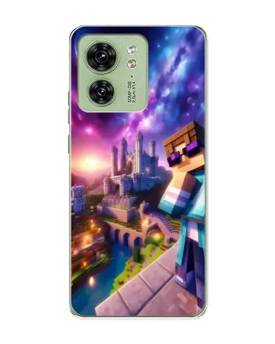 Чехол для Motorola Edge 40 с картинкой «Стив и космос»