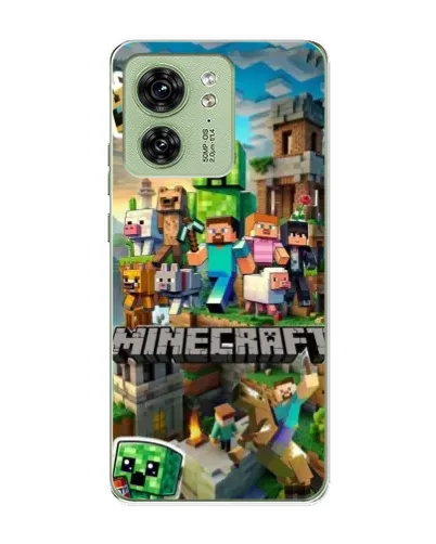 Чехол для Motorola Edge 40 с картинкой «Замок Minecraft»