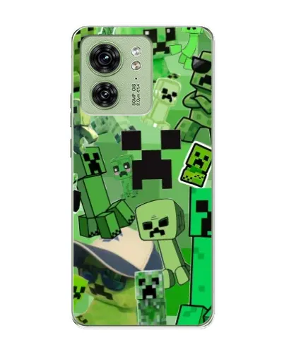 Чехол для Motorola Edge 40 с картинкой «Криперы Minecraft»