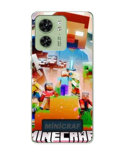 Чехол для Motorola Edge 40 с картинкой «Minecraft герои игры»