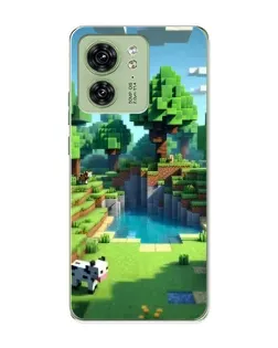 Чехол для Motorola Edge 40 с картинкой «Minecraft летний день»