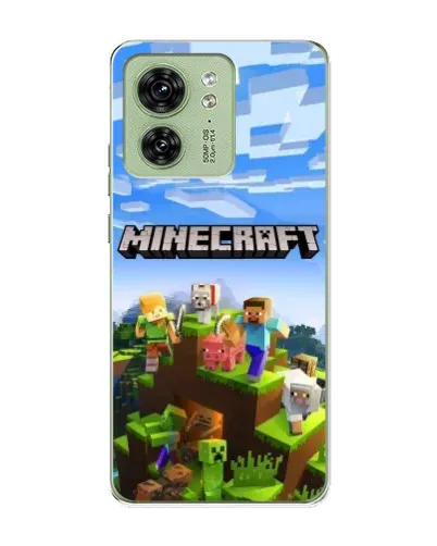 Чехол для Motorola Edge 40 с картинкой «Minecraft классический мир»