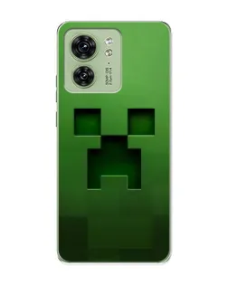 Чехол для Motorola Edge 40 с картинкой «Крипер микро-дизайн»